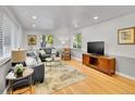Inviting living room with hardwood floors, large windows, and a comfortable seating area, perfect for relaxation and entertainment at 755 S Milwaukee St, Denver, CO 80209