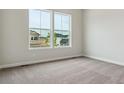 Bright bedroom featuring plush carpet and large windows offering scenic neighborhood views at 4978 Hickory Oaks St, Castle Rock, CO 80104