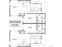 Second level floor plan featuring living/dining, kitchen, bathroom and bedrooms at 10193 W 38Th Ave, Wheat Ridge, CO 80033