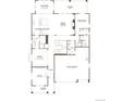 Layout of the first floor, featuring a gourmet kitchen, great room, and a 3-car garage at 8686 Pennycress Dr, Littleton, CO 80125