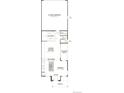 Open-concept floor plan features a kitchen, living room, dining area, 2-car garage, and covered patio at 22823 E Tufts Ave # B, Aurora, CO 80015