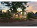 Charming exterior view of a home featuring a well-maintained lawn and a mature tree at 3458 S Norfolk Way, Aurora, CO 80013