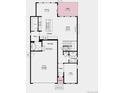 Detailed floorplan of the main level, showcasing the kitchen, living room, dining area, and garage layout at 16488 W 92Nd Pl, Arvada, CO 80007