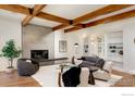 Spacious living room featuring a fireplace and built-in shelving at 2088 Alpine Dr, Boulder, CO 80304