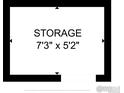 Floor plan of storage unit: 7'3