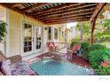 Relaxing back patio with wicker furniture and string lights, ideal for outdoor entertaining at 1620 Oak Ave, Boulder, CO 80304