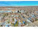 Aerial view showcasing home's location in a residential neighborhood at 1701 Harvard St, Longmont, CO 80503