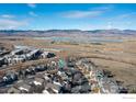 Aerial view showing house location and surrounding neighborhood with mountain views at 6646 Bean Mountain Ln, Boulder, CO 80301