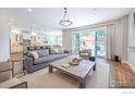 Bright living room with an open floor plan, hardwood floors, and a view of the kitchen at 3681 Paonia St, Boulder, CO 80301