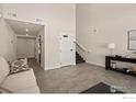 Lobby with seating area and access to stairs and elevator at 255 High Point Dr # 204, Longmont, CO 80504