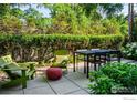 Cozy backyard patio with comfortable seating and lush greenery at 303 Canyon Blvd # C, Boulder, CO 80302