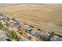 Aerial view showing the home's location in a residential neighborhood at 5580 Colt Dr, Longmont, CO 80503