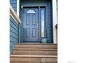 Elegant front entryway with a stylish door, steps, and a decorative flower pot at 4491 Wellington Rd, Boulder, CO 80301