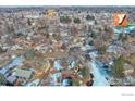 An aerial shot showcasing the home's location within a residential area at 106 Granada Ct, Longmont, CO 80504