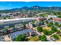 Scenic aerial view of the property showcasing its location with mountain views and neighborhood at 3215 Foundry Pl # 101, Boulder, CO 80301