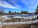 Community Pool area with a playground, covered for off-season at 10895 W Half Moon Pass, Littleton, CO 80127