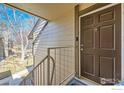 Close-up of the front door, showcasing the entrance with a secure lock and welcoming ambiance at 1864 S Pitkin Cir # B, Aurora, CO 80017