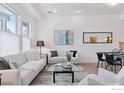 Sunlit living area showcases contemporary furniture, sleek lines, and tasteful artwork at 2060 23Rd St # 2, Boulder, CO 80302