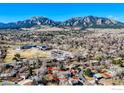 Desirable neighborhood with mountain views and mature trees; home is outlined in red at 3682 Chase Ct, Boulder, CO 80305