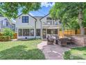 Spacious backyard featuring a patio with comfortable seating and a fire pit, perfect for outdoor relaxation and entertaining at 721 Concord Ave, Boulder, CO 80304
