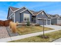 Charming home with two-car garage, neat landscaping, and inviting curb appeal on a sunny day at 316 Rhubarb Dr, Berthoud, CO 80513