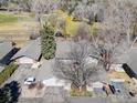 Aerial view of home showcasing its prime location, landscaping, and neighborhood at 4940 Carter Ct, Boulder, CO 80301