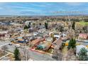 Neighborhood aerial displaying property's location relative to Louisville Community Park at 930 Parkview St, Louisville, CO 80027