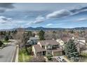 Scenic aerial view of home with mountain backdrop, showcasing neighborhood at 4462 Wellington Rd, Boulder, CO 80301