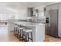 Modern kitchen with large center island, granite countertops, stainless appliances at 1835 Columbine Ave, Boulder, CO 80302