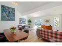 Inviting living area with ample natural light, modern furnishings, and access to the backyard at 1707 Grape Ave, Boulder, CO 80304