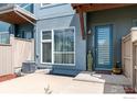 A townhouse showcasing a private patio and modern exterior design at 4150 Longview Ln, Boulder, CO 80301
