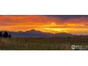 Scenic view of mountains at sunset and golden fields at 890 Eva Peak Dr, Erie, CO 80516