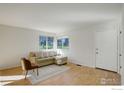 Bright living room featuring a neutral color palette and views to the outside at 1120 Monroe Dr # A, Boulder, CO 80303
