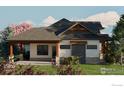 Side view of a cozy house featuring a covered porch and neutral color palette at 2805 Potomac Ct, Berthoud, CO 80513