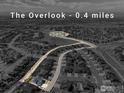Aerial view showing the neighborhood's proximity to The Overlook, located 0.4 miles away at 228 Horizon Ave, Erie, CO 80516
