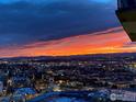 A stunning city view with the sunrise in the background from this condo at 891 14Th St # 3815, Denver, CO 80202
