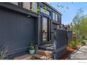 Inviting front entrance featuring a modern door, stone steps, and attractive landscaping, enhancing its curb appeal at 1635 6Th St, Boulder, CO 80302
