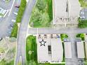 Aerial shot of the rooftop patio and parking at 6899 Countryside Ln # 269, Niwot, CO 80503