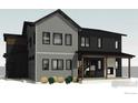 Contemporary new construction home featuring clean lines, a mix of siding materials, and lots of natural light at 933 Saint Andrews Ln, Louisville, CO 80027