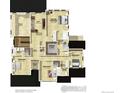 Upstairs floor plan featuring a loft, three bedrooms, two baths, and walk-in closets at 933 Saint Andrews Ln, Louisville, CO 80027