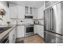 Modern kitchen features stainless steel appliances, sleek cabinets, and stylish countertops at 803 W Lucerne Dr, Lafayette, CO 80026