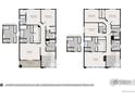Floor plan showcasing the bedroom layouts, including dimensions and bathroom placements at 16599 Peak Way, Broomfield, CO 80023