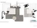 Designer package featuring modern finishes like white countertops, gray flooring, and black hardware and plumbing fixtures at 1440 Coral Pl, Longmont, CO 80504