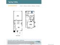 Floor plan showing a two car garage, kitchen, great room, entry, porch, primary bedroom, and two bathrooms at 1444 Coral Pl, Longmont, CO 80501