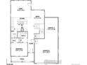 First floor plan featuring open layout with kitchen, Gathering room, and two-car garage at 5901 Aspenglow St, Longmont, CO 80504