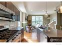 Modern kitchen featuring stainless steel appliances, sleek countertops, and an open layout perfect for entertaining at 2100 N Clay St, Denver, CO 80211