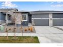 Charming home exterior with well-manicured landscaping and a two-car garage with driveway at 1760 Mount Meeker Ave, Berthoud, CO 80513