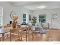 Open floor plan showcasing a bright living space with hardwood floors and stylish decor at 322 Vivian St, Longmont, CO 80501