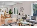 Bright living room with hardwood floors, modern furnishings, and ample natural light at 322 Vivian St, Longmont, CO 80501