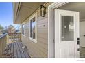 Exterior balcony showcasing wood deck and view of the outside at 4529 Barnacle Ct, Boulder, CO 80301